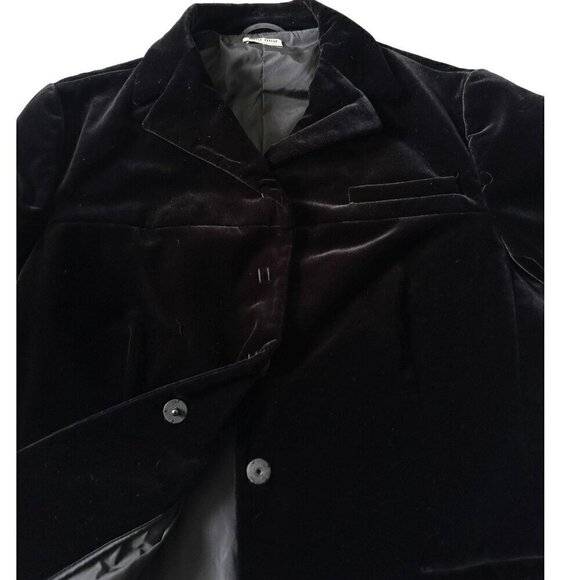 Miu Miu Black Velvet Blazer Jacket, Size 44‎ Italy/M - Picture 9 of 16